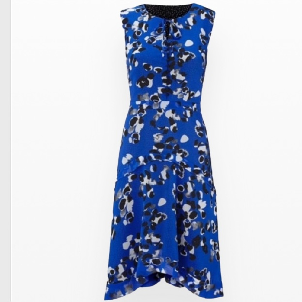Cabi 5576 Untamed Dress electric blue floral Size M